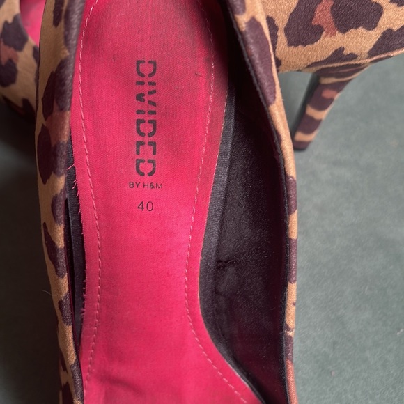Platform Leopard Heels H&M Divided Size 9 - Picture 2 of 5